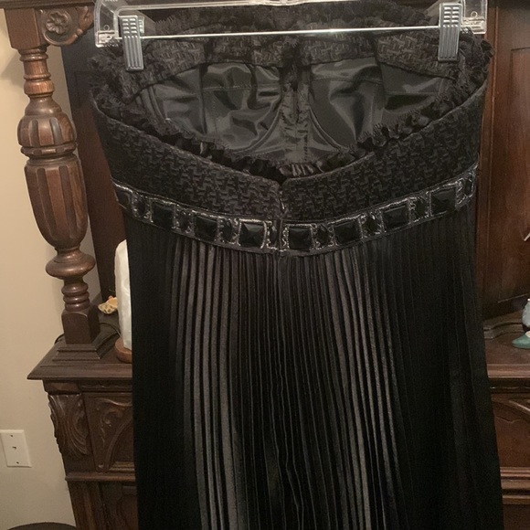Closet CLEANOUT sale Badgley Mischka strapless pleated dress. Sz 6 - Picture 4 of 11